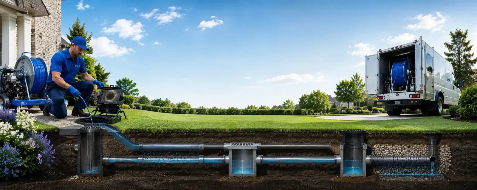 Outdoor drain cleaning information for Woodbury, VT